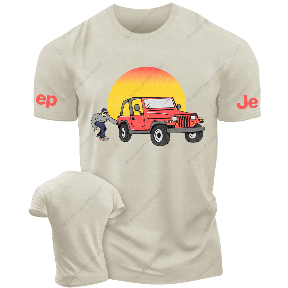 Cartoon Funny A Man On A Skateboard  Sun Jp T-Shirt
