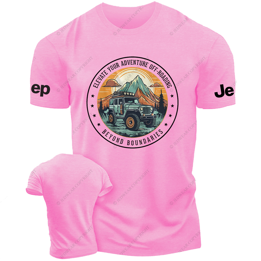Cartoon Funny Elevate Your Adventure Off-Road Beyond Boundaries Jp T-Shirt