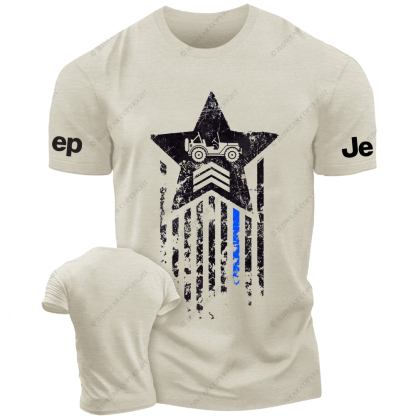 American Flag Military Star Old Dump Truck Vintage Style Jp T-Shirt