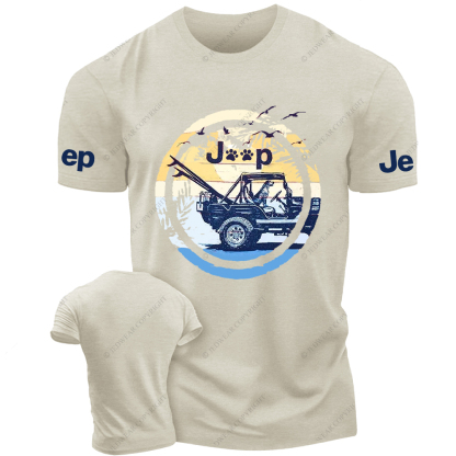 Dog In The Car Vintage Style Jp T-Shirt