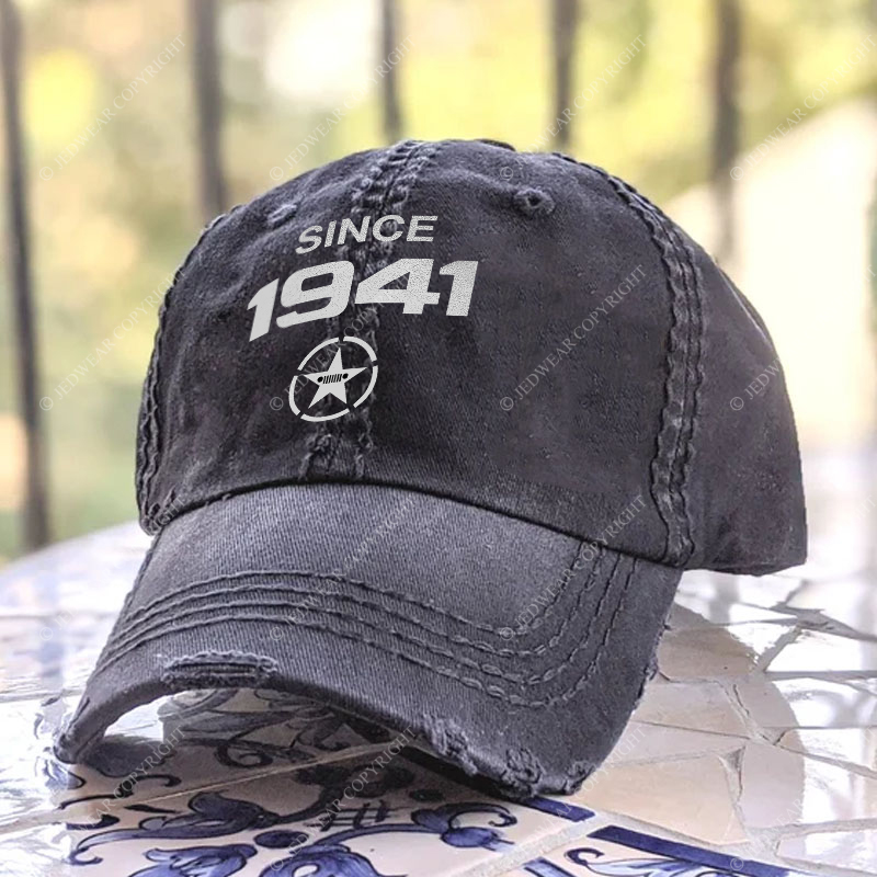 Vintage Military Star Circle Since 1941 Jp Baseball Cap