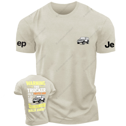 Warning Twisted Mind Trucker Apparel Funny Quote T-Shirt Jp T-Shirt