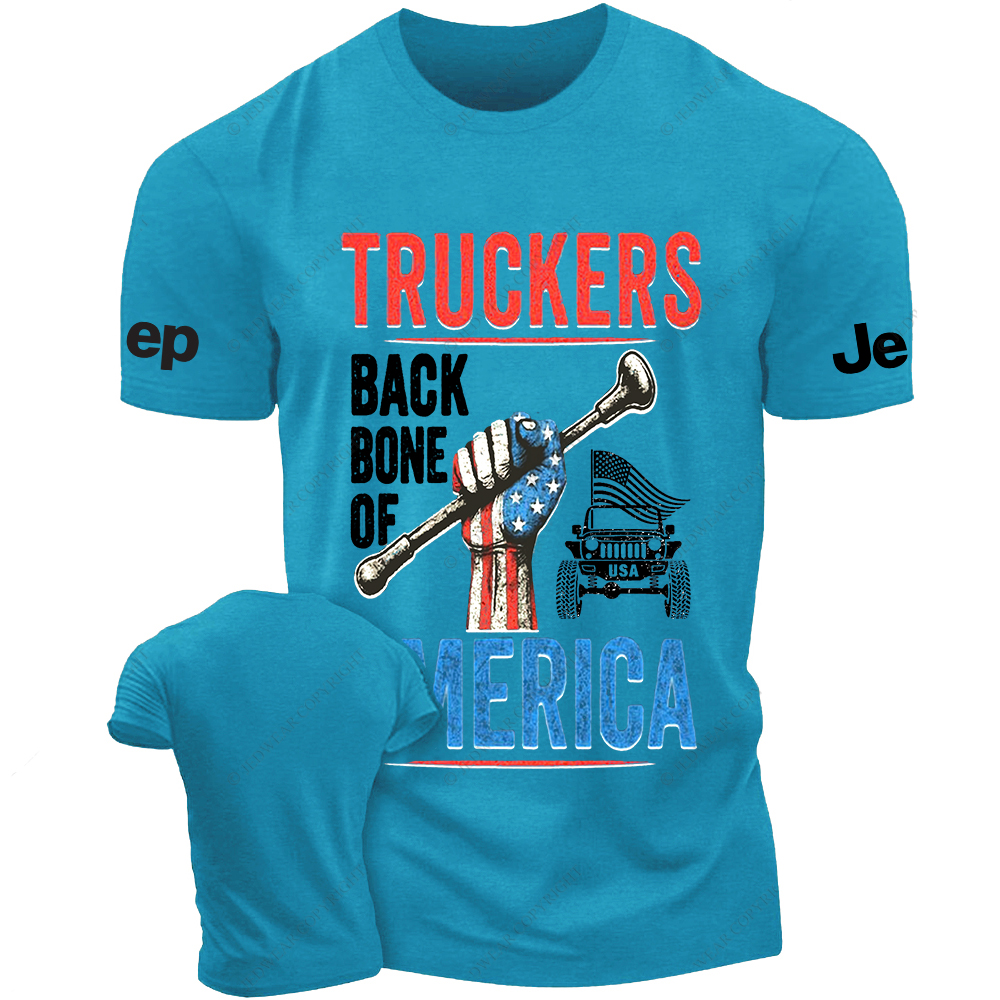 Truckers Backbone Of America Apparel Patriotic Trucking Jp T-Shirt