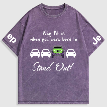 Why Fit In When You Were Born To Stand Out Washed T-Shirt