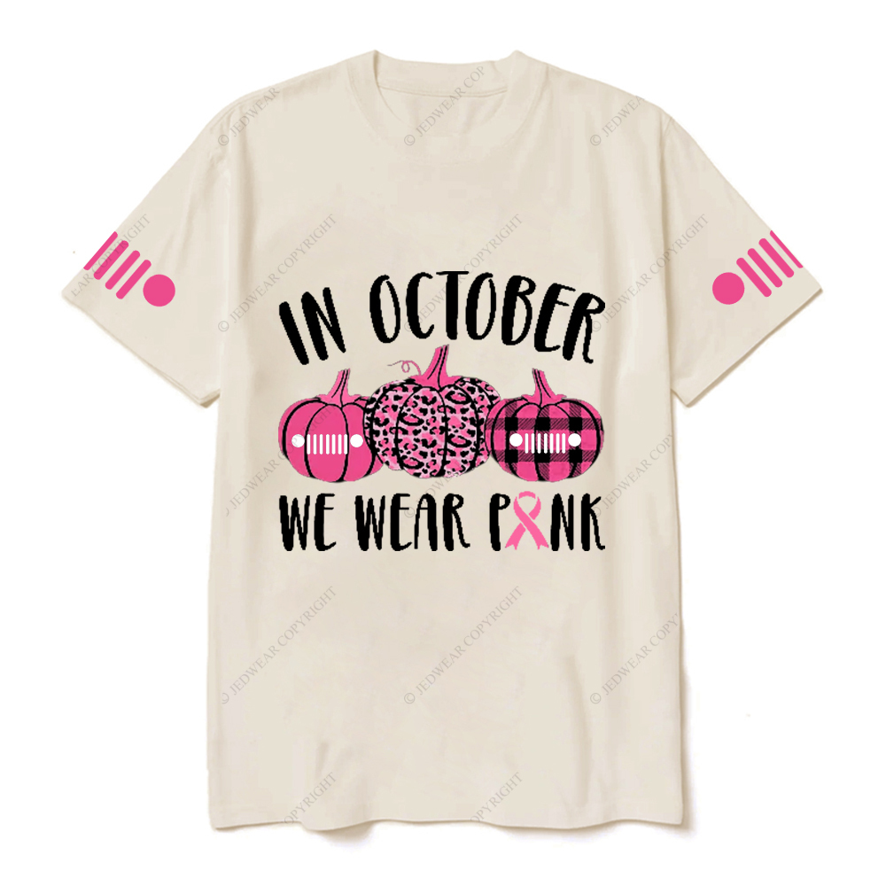 Breast Cancer Awareness In October We Wear Pink Pumpkin Jp T-shirt