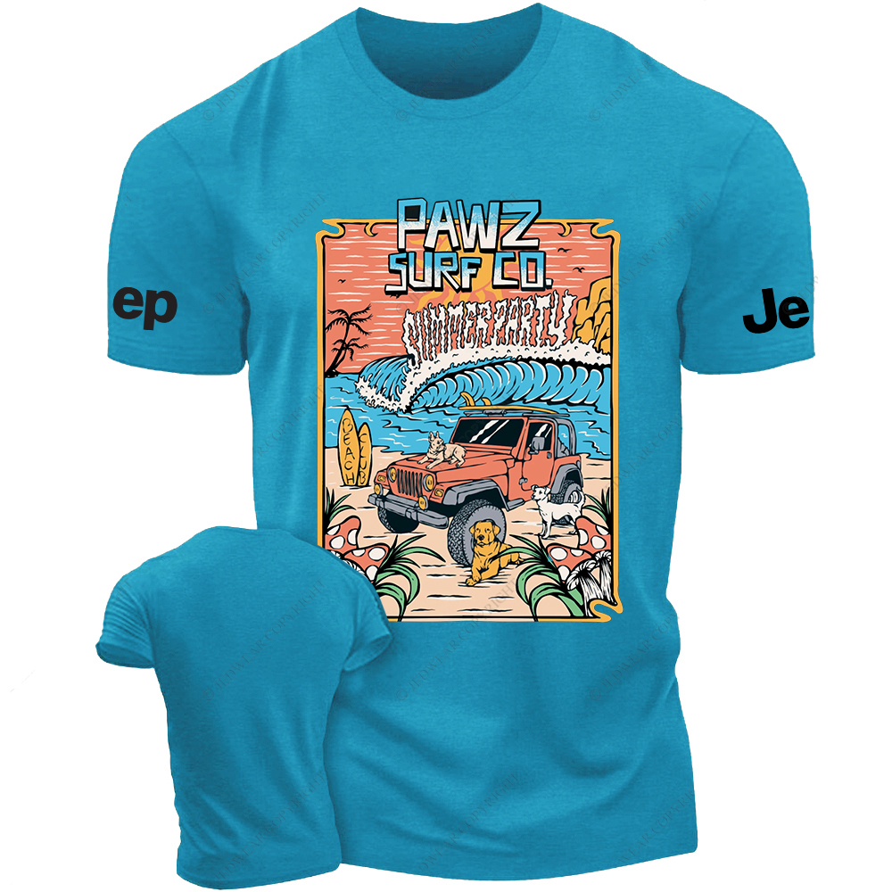Pet Dog Pawz Surf Jp T-shirt