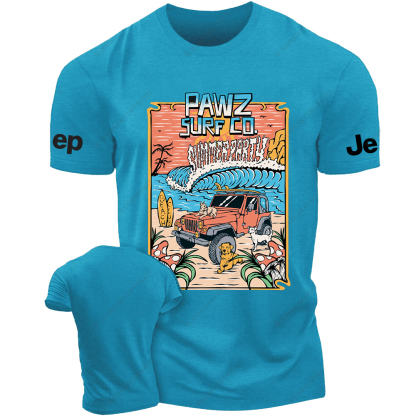 Pet Dog Pawz Surf Jp T-shirt