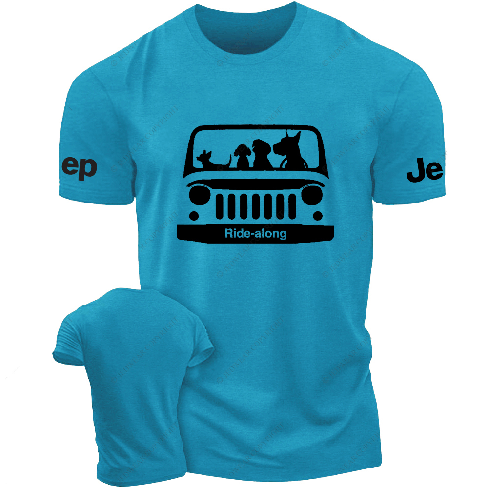 Four Dogs Ride Along Jp T-Shirt