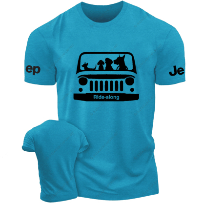Four Dogs Ride Along Jp T-Shirt