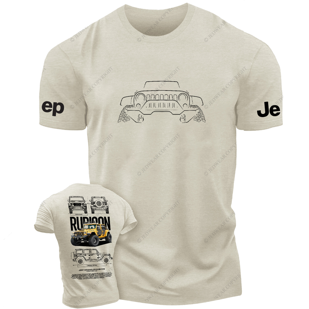 Rubicon Line Art Off-Road 4x4 Wrangler Jp T-Shirt