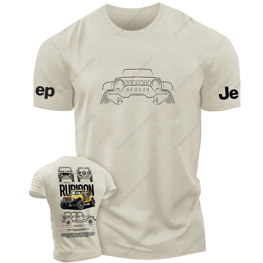 Rubicon Line Art Off-Road 4x4 Wrangler Jp T-Shirt