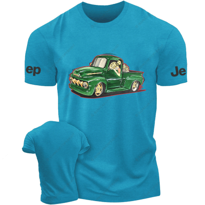 Green Four-Wheeled Off-Road Vehicle Jp T-Shirt