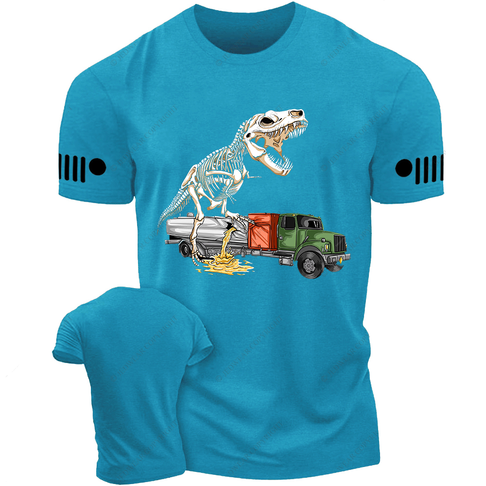 Dinosaur Bone Frame Destruction Truck Jp T-Shirt