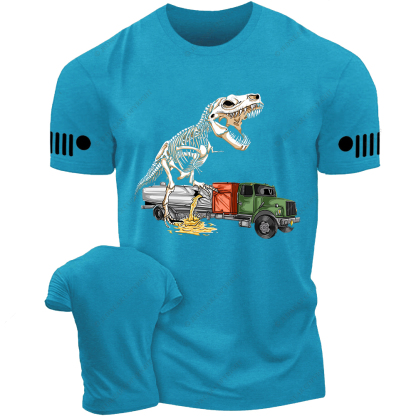 Dinosaur Bone Frame Destruction Truck Jp T-Shirt