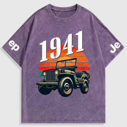 Jp Sunset 4X4 Cars Washed T-Shirt