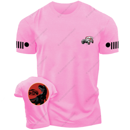 Red Dinosaur Front And Rear Design Jp T-shirt