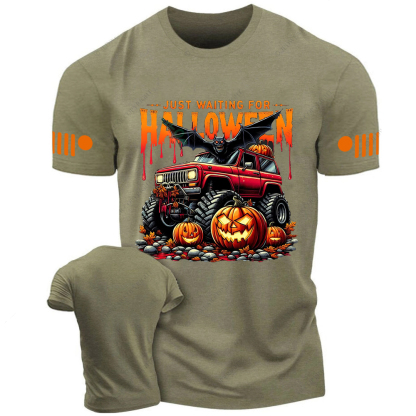Just Waiting For Halloween Skull Bat Jp T-shirt