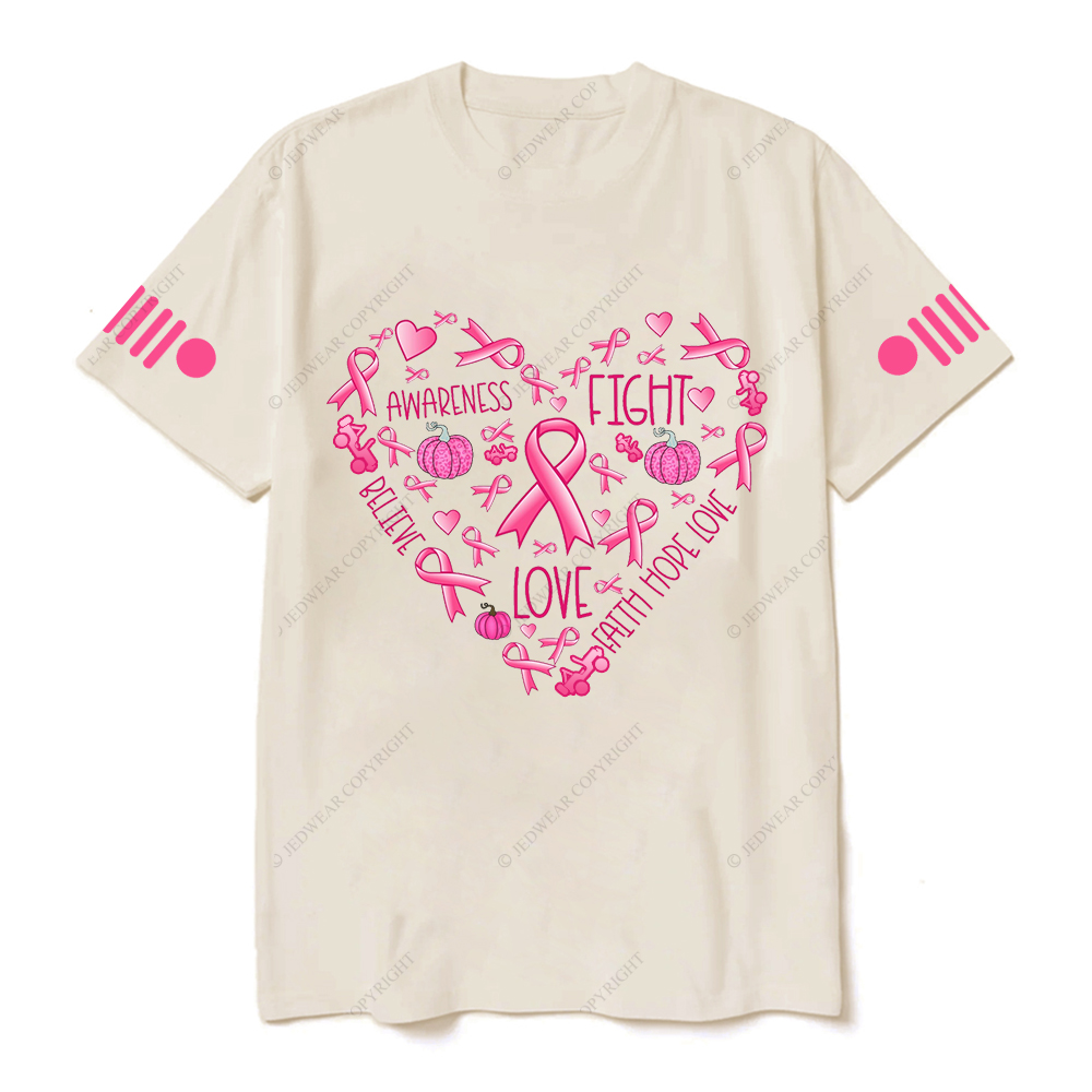 Breast Cancer Awareness Fight Hope Love Believe Jp T-shirt