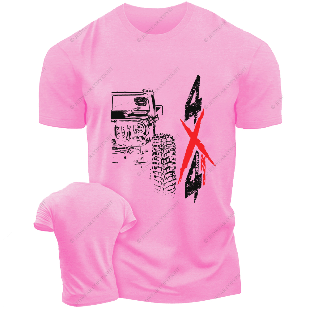 4x4 Off-Road Black And White Hand-Painted Jp T-Shirt