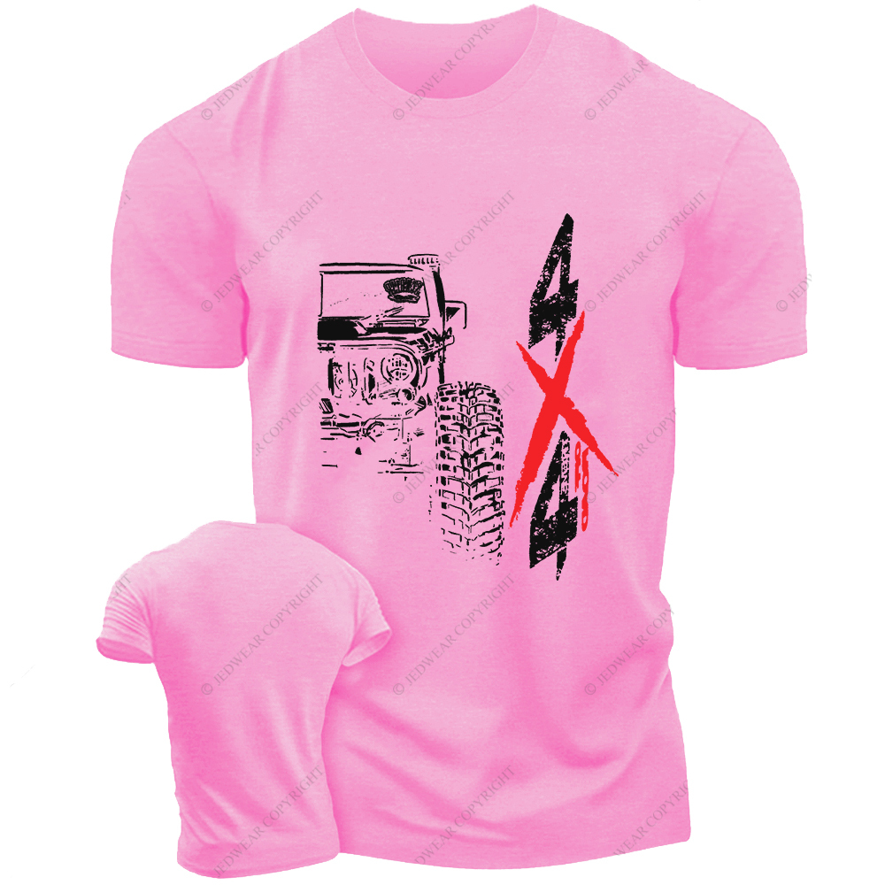 4x4 Off-Road Black And White Hand-Painted Jp T-Shirt