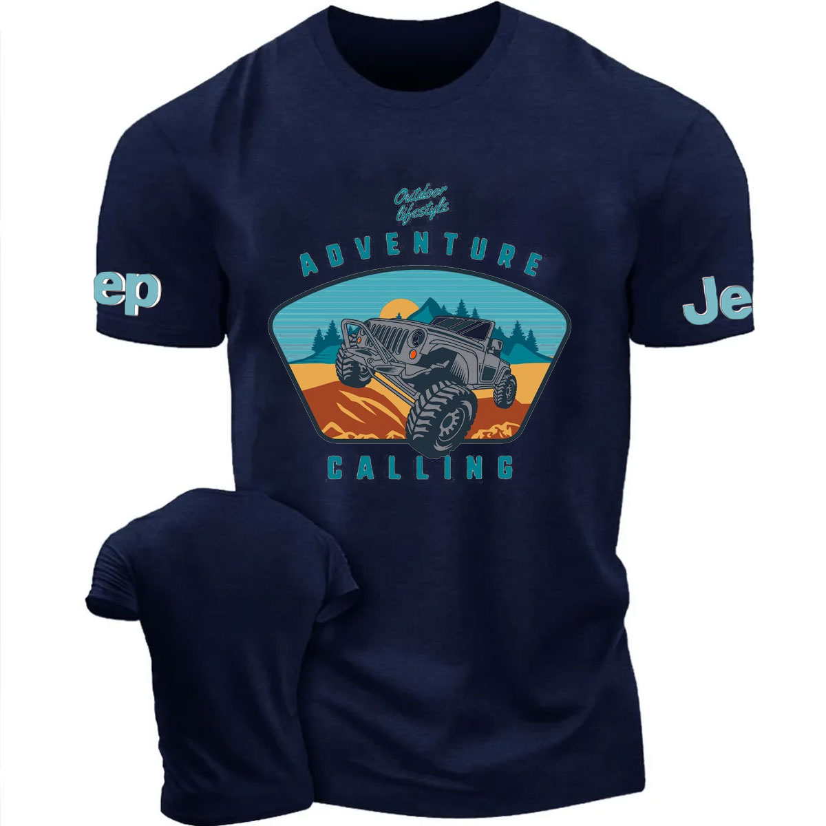 Adventure Calling Outdoor Lifestyle Cars Design T-Shirt