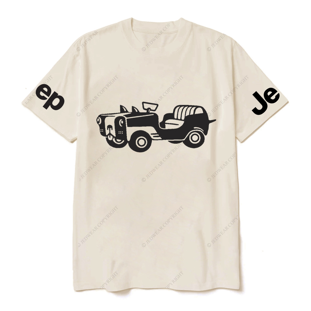 Car With A Dog Face Front Jp T-Shirt