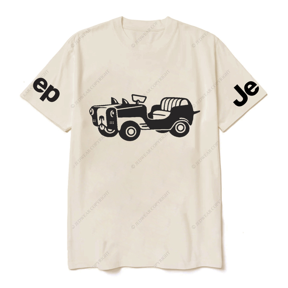 Car With A Dog Face Front Jp T-Shirt