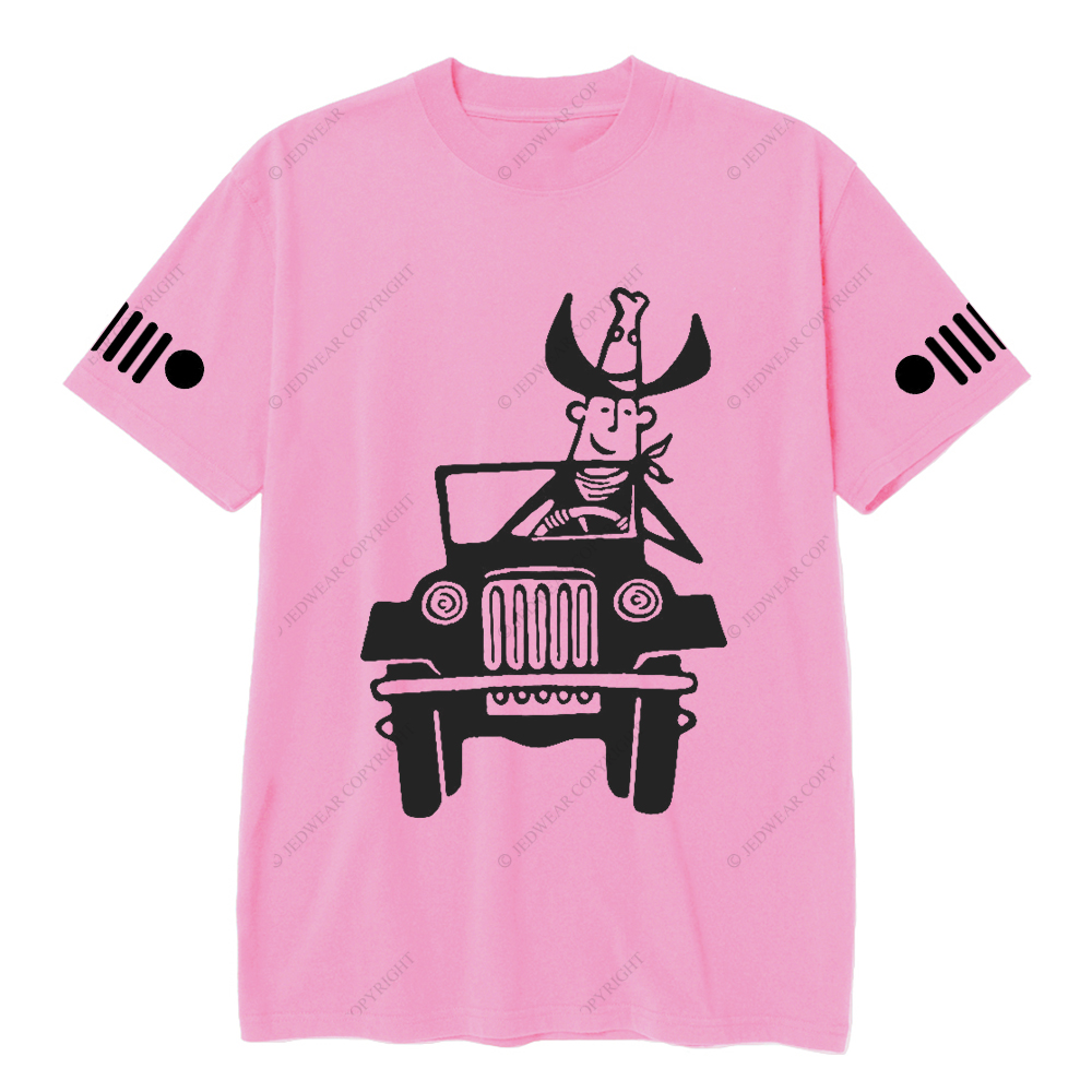 Cowboy Driving A Car Jp T-Shirt