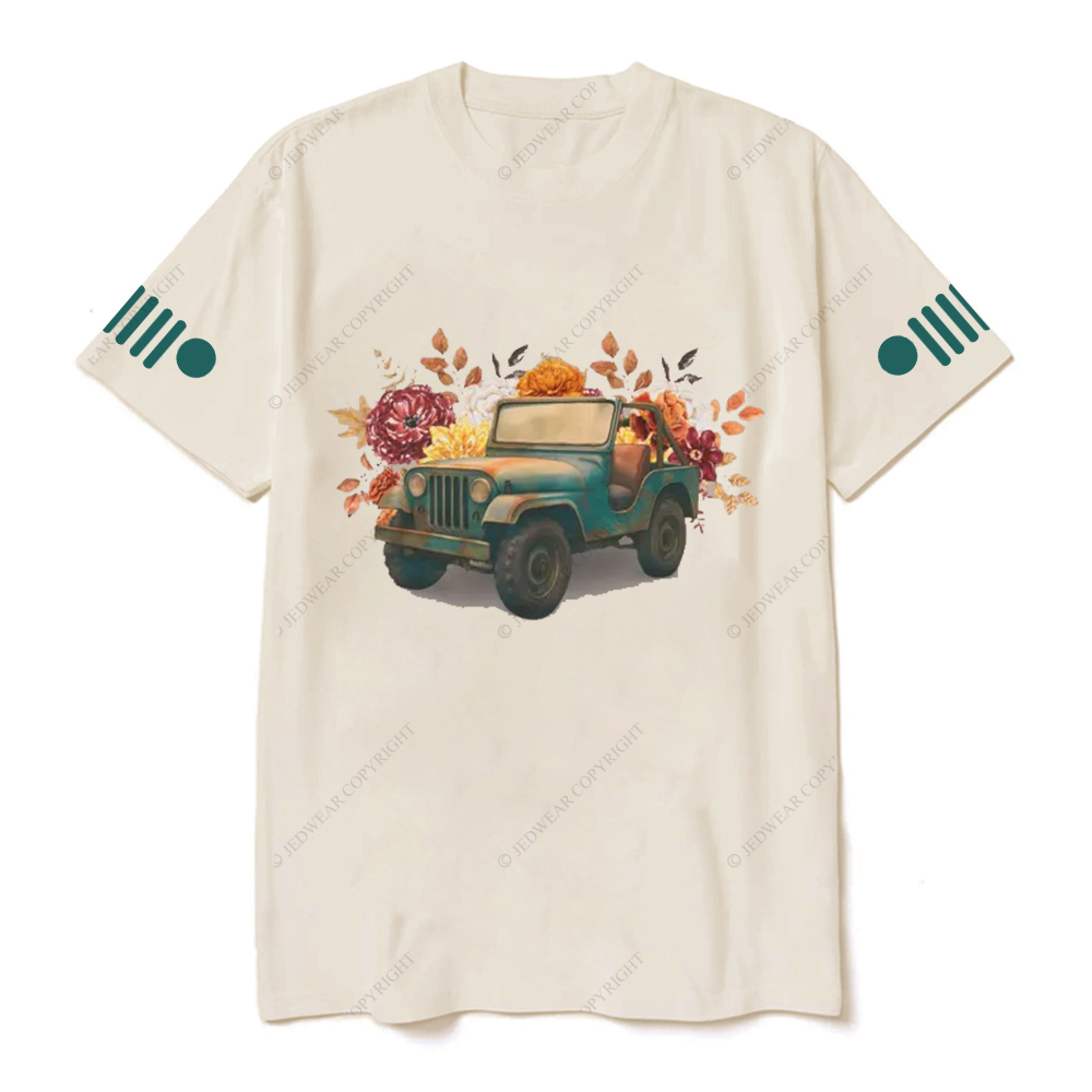 Off-Road Fall 4-Wheeling Fall Flowers  Jp T-Shirt