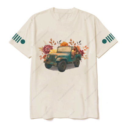 Off-Road Fall 4-Wheeling Fall Flowers  Jp T-Shirt