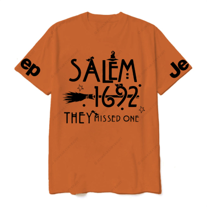 Salem 1692 Halloween Cap They Missed One Jp T-Shirt