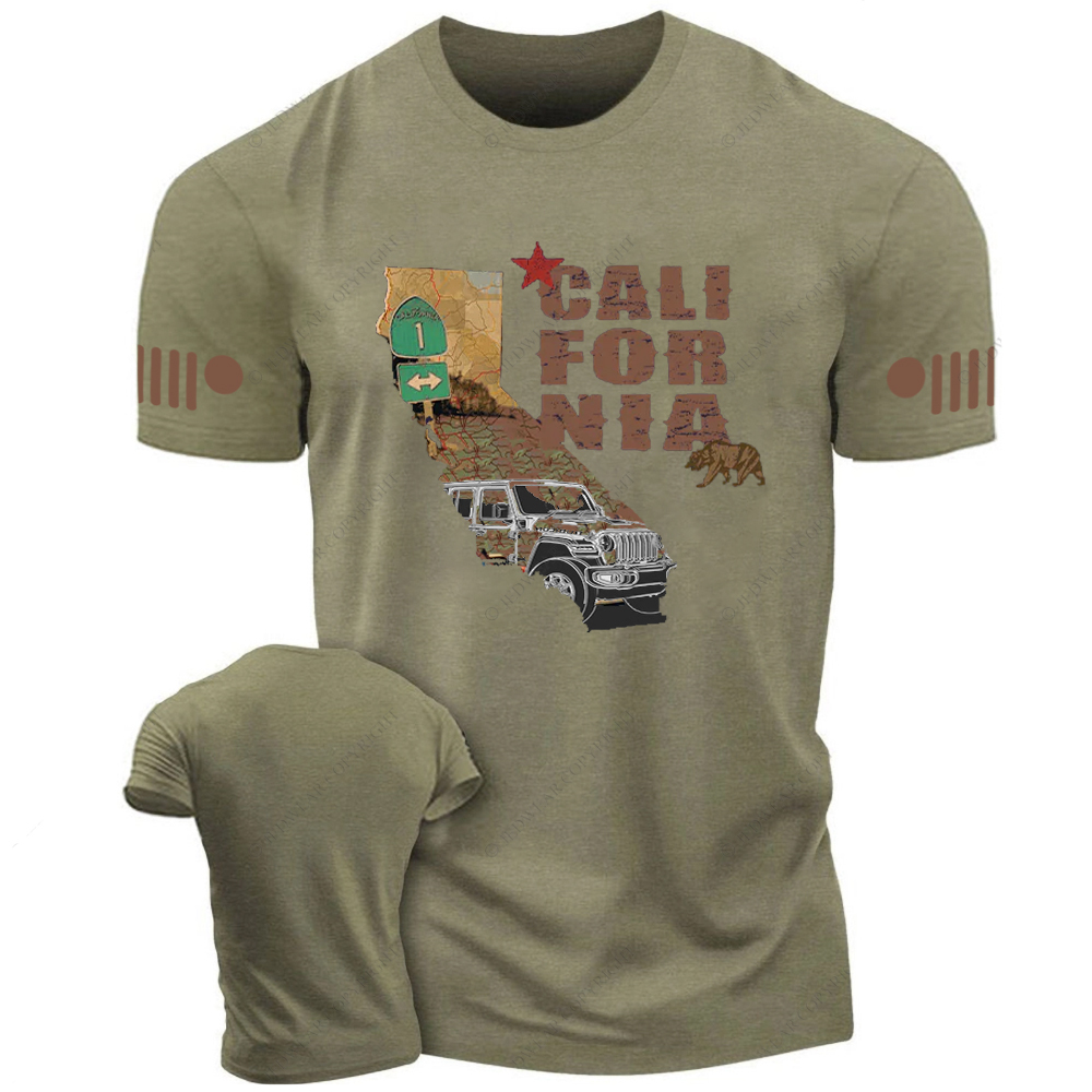 California Map Bear Star Jp T-Shirt