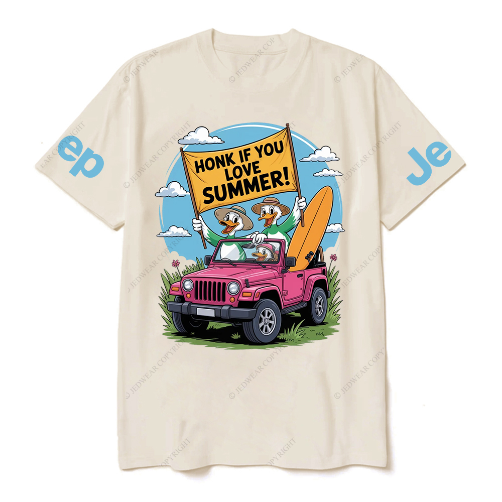 Honk If YouLove Summer Duck Grass JP T-Shirt