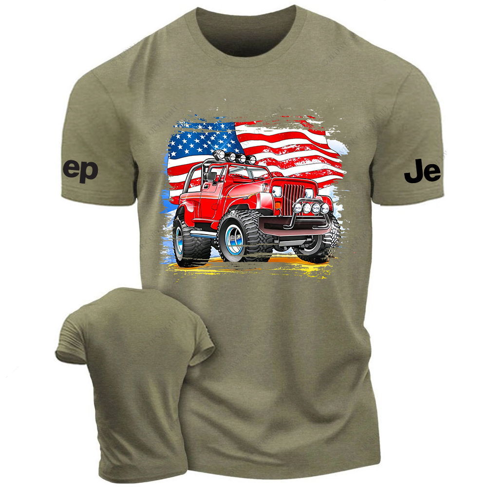 Red Wrangler American Flag Outdoor Jp T-Shirt