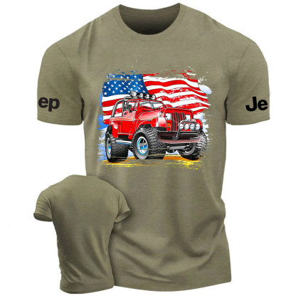 Red Wrangler American Flag Outdoor Jp T-Shirt