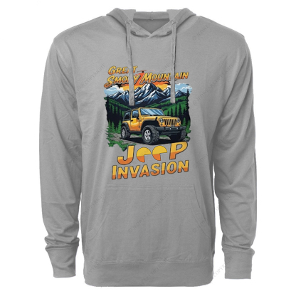 Great Smoky Mountain Invasion Sun Tree Vintage Style Jp Oversized Lightweight Hoodie