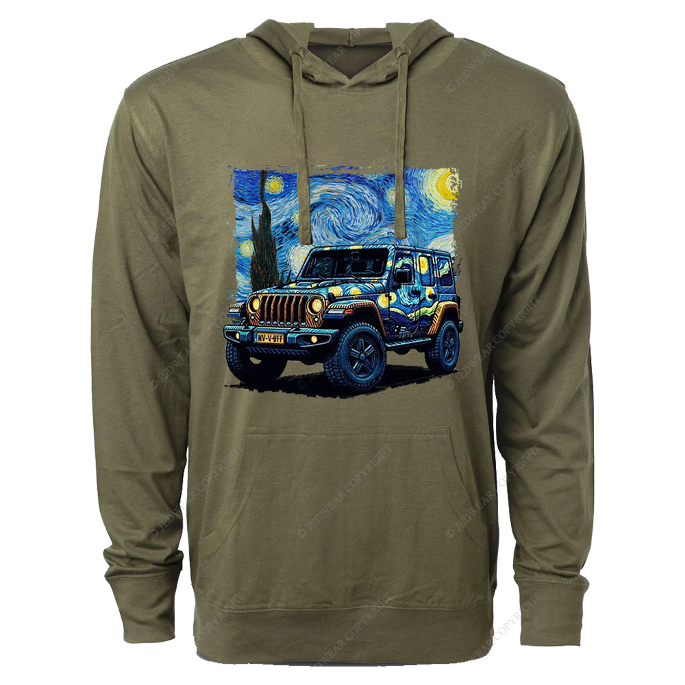 The Starry Night By Van Gogh Canvas Jp Oversized Lightweight Hoodie