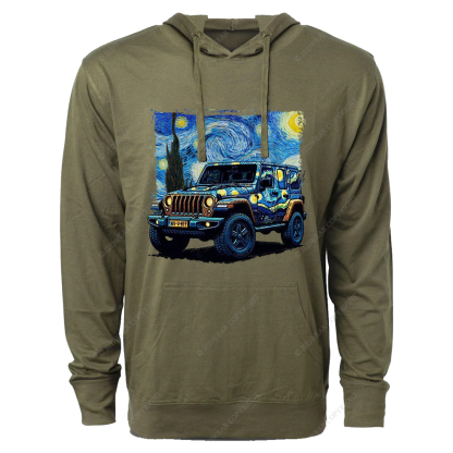 The Starry Night By Van Gogh Canvas Jp Oversized Lightweight Hoodie