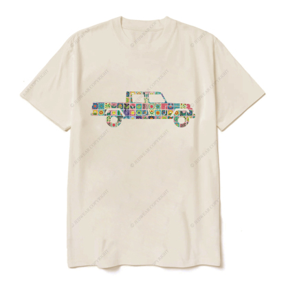 Folk Art Print Gladiator Truck Jp T-Shirt