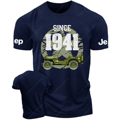 Military Star Army Green Car Since 1941 JP T-Shirt