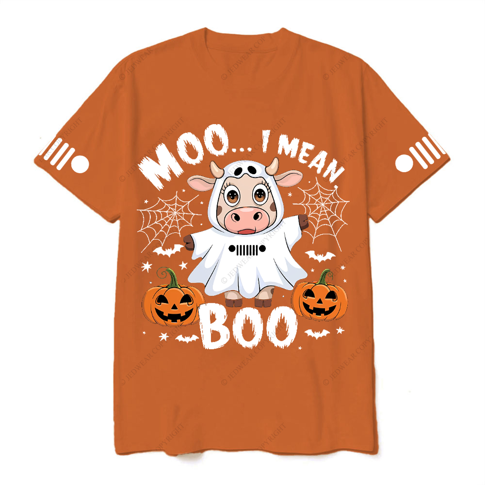 Halloween Cute Cow Ghost Moo I Mean Jp T-Shirt