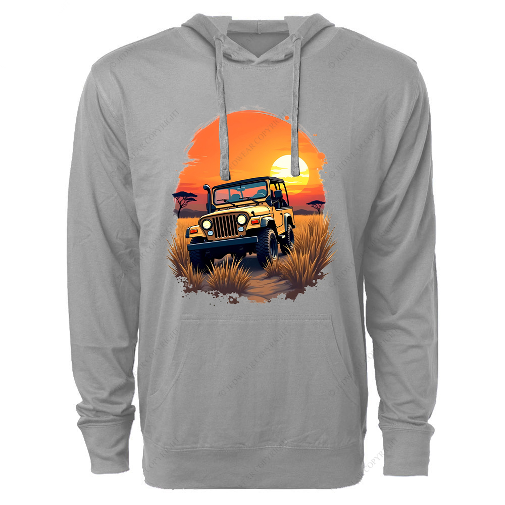 Off-Road Safari CJ Sunset Jp Oversized Lightweight Hoodie