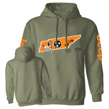 Tennessee Map Smokey Est 1796 Jp Oversized Hoodie