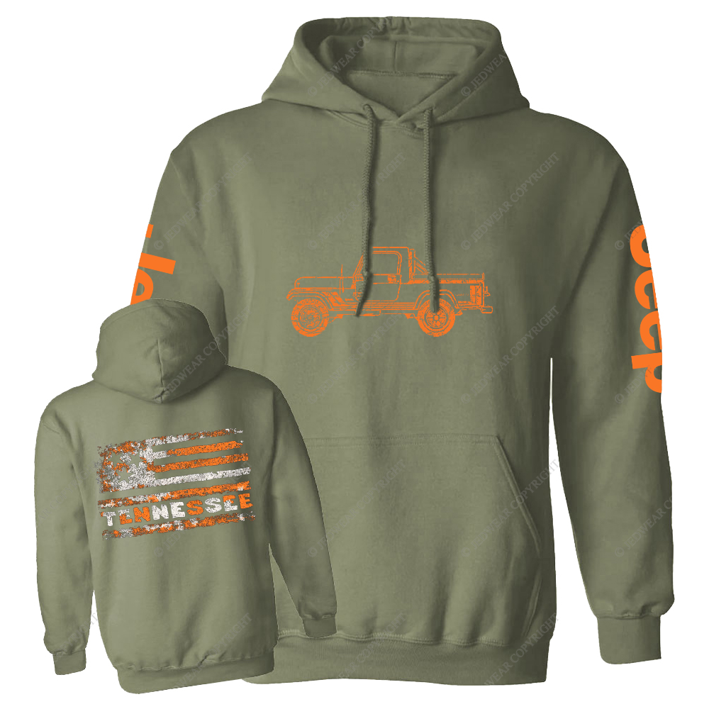 Tennessee Flag Truck Jp Oversized Hoodie