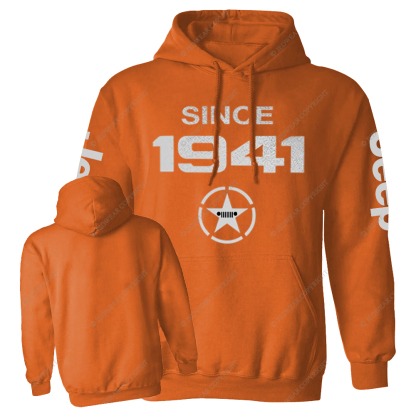 Vintage Military Star Circle Since 1941 Jp Oversized Hoodie