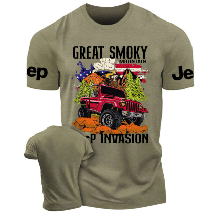 Great Smoky Mountain Invasion American Flag Jp T-Shirt