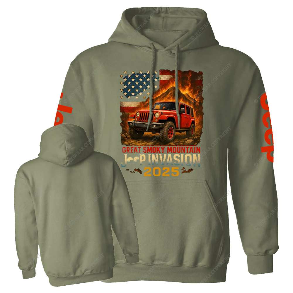 Great Smoky Mountain Invasion Vintage Style Jp Casual Hoodie