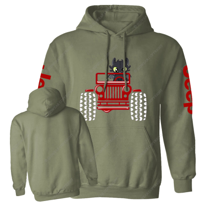 Halloween A Little Bat Is Driving A Car Jp Casual Hoodie