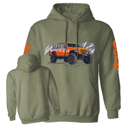 Truck Driving On Mountain Road Four-Wheeler Jp Casual Hoodie