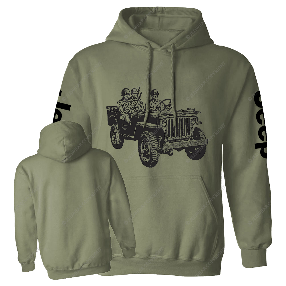Soldiers Holding Guns In Car Jp Casual Hoodie